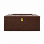 Luxury Bangle Storage Box with Mirror – Velvet Jewellery Organizer (30.48 × 30.48 × 12.70 cm)