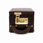 Luxury Leather Jewellery Box with Combination Lock & Multi-Compartment Organizer (30.48 × 12.95 × 10.16 cm)