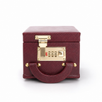 Luxury Leather Jewellery Box with Combination Lock & Multi-Compartment Organizer (30.48 × 12.95 × 10.16 cm)