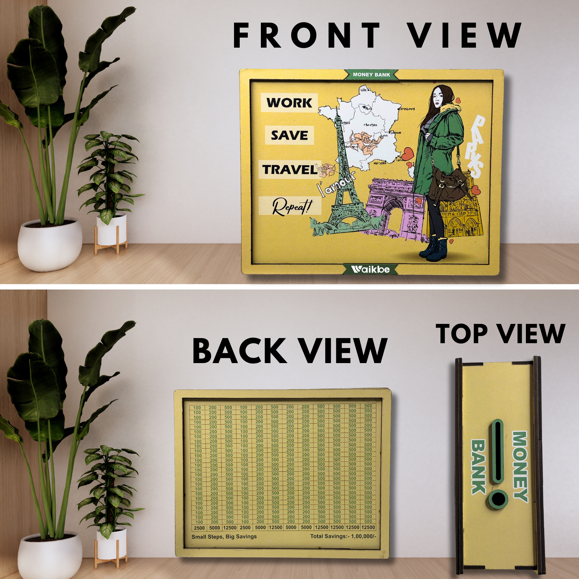 Independent Women Money Saving Box for Adult 1L