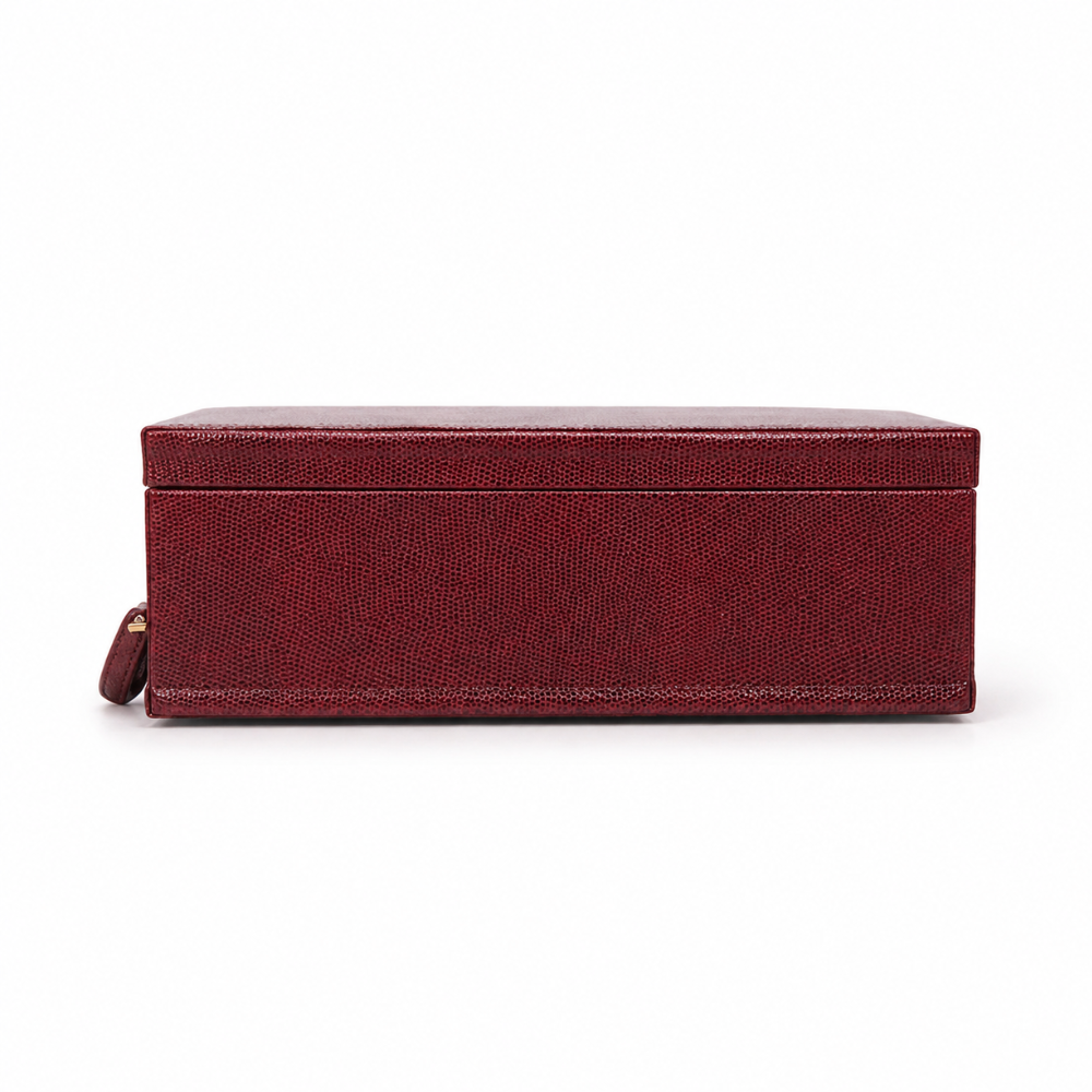 Luxury Leather Jewellery Box with Combination Lock, Removable Velvet Trays & Multi-Compartment Organizer for Rings, Earrings, Necklaces, Bangles, Watches & Accessories (30.48 × 12.95 × 10.16 cm)