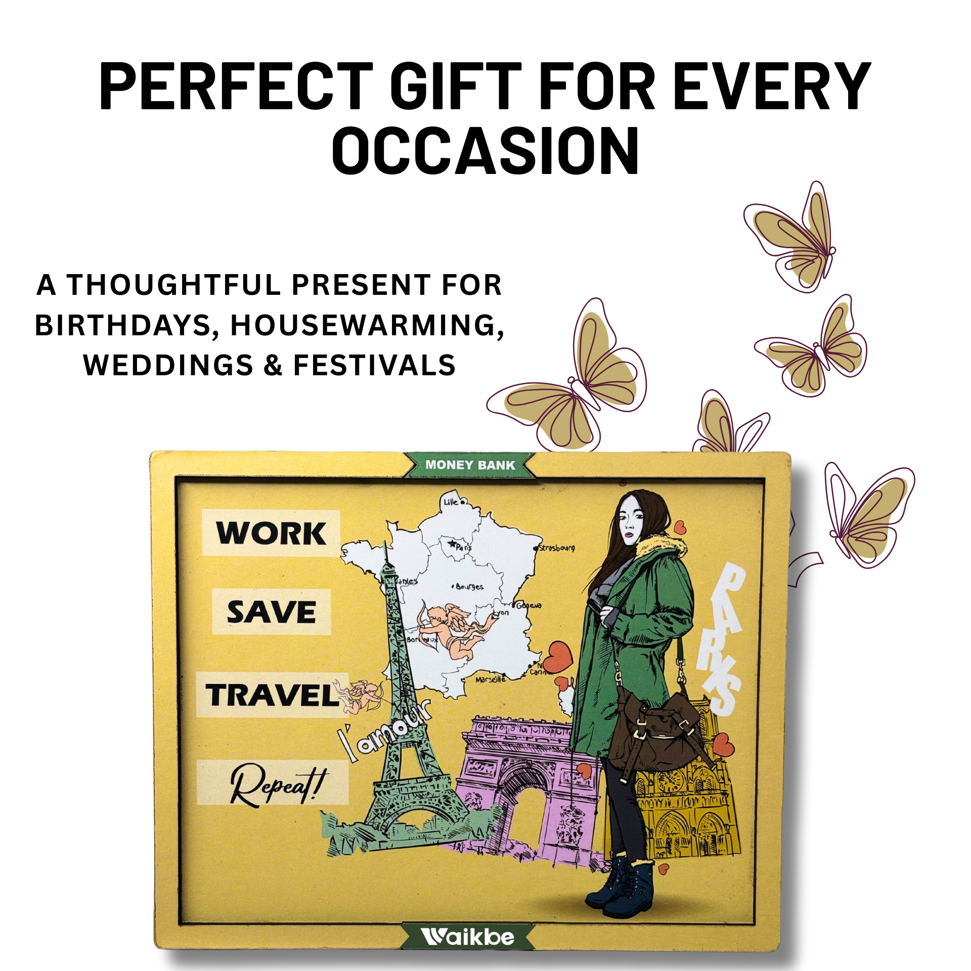 Independent Women Money Saving Box for Adult 1L