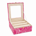 Luxury Bangle Storage Box with Mirror – Velvet Jewellery Organizer (30.48 × 30.48 × 12.70 cm)