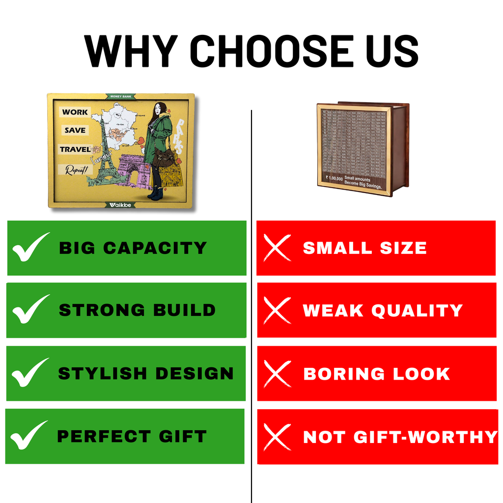 Independent Women Money Saving Box for Adult 1L