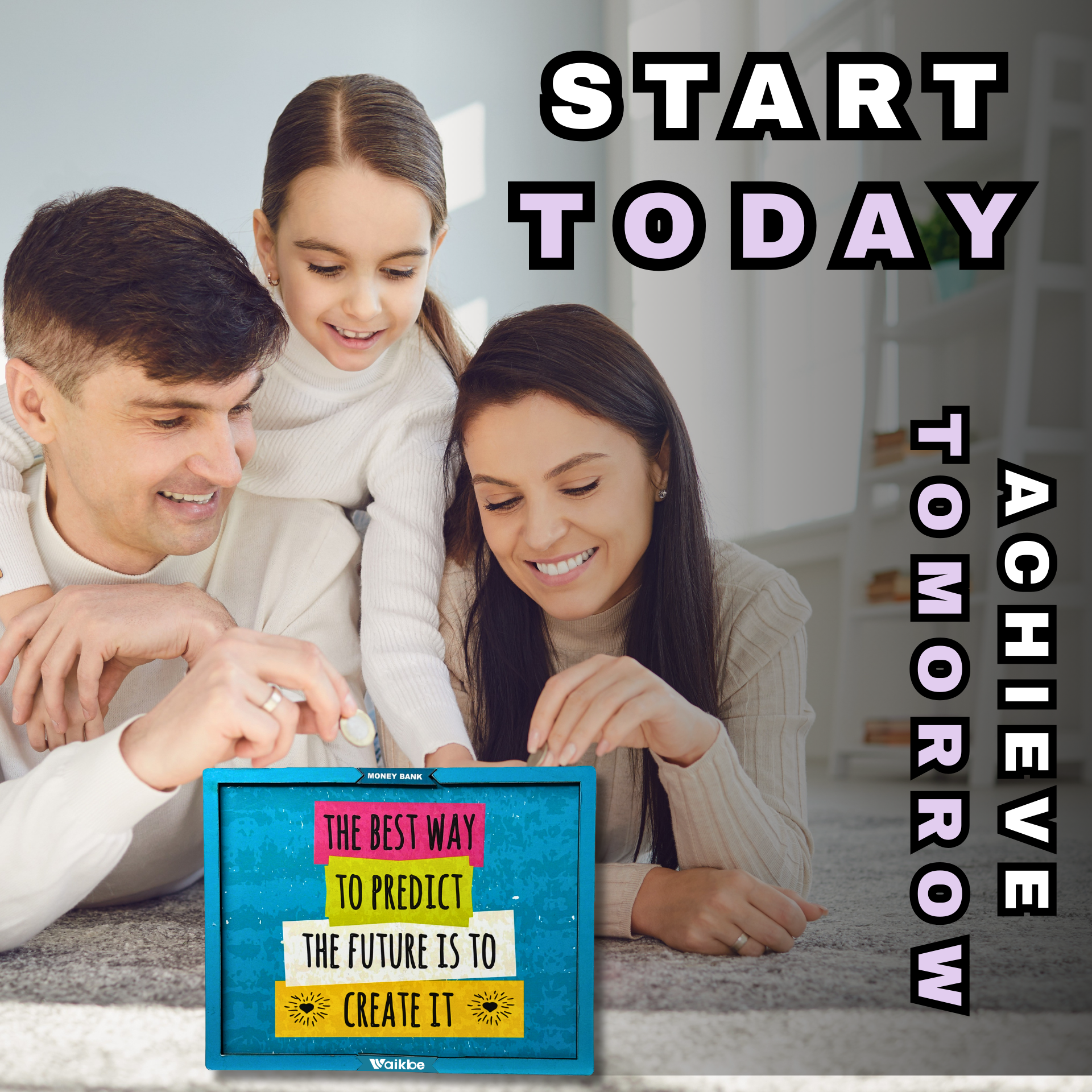 Motivational Money Saving Box for Adult 1L