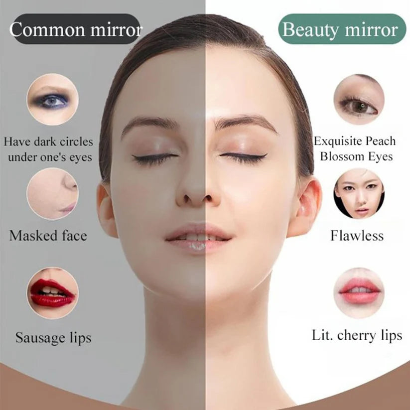 UPKIT Compact Makeup Vanity Box with LED Mirror | Portable Cosmetic Organizer with Touch Light | Travel-Friendly Beauty Storage Case