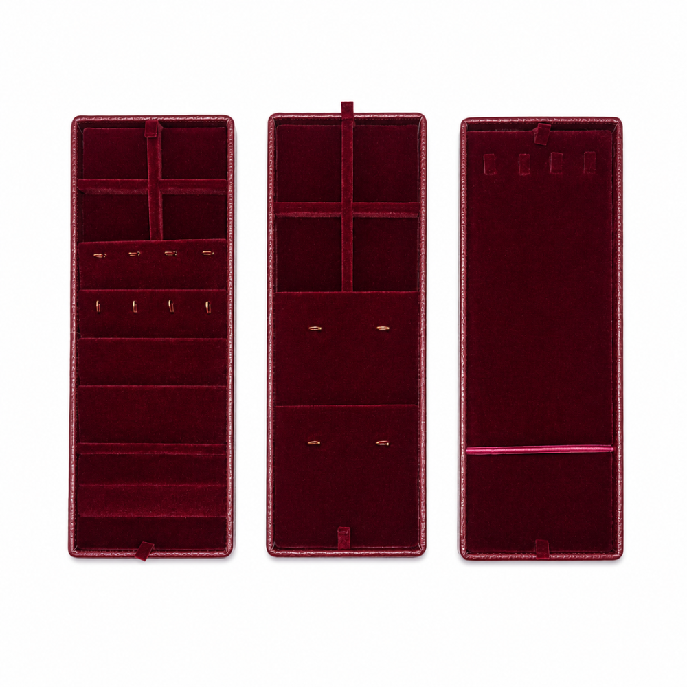 Luxury Leather Jewellery Box with Combination Lock, Removable Velvet Trays & Multi-Compartment Organizer for Rings, Earrings, Necklaces, Bangles, Watches & Accessories (30.48 × 12.95 × 10.16 cm)