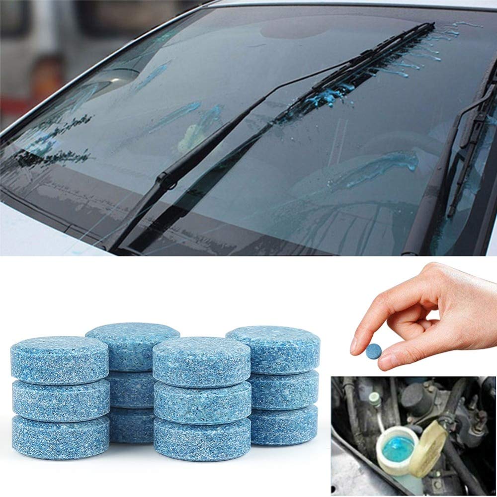 Upkit Car Accessories 50PCS/1Set Car Wiper Detergent Effervescent Tablets Washer Auto Windshield Cleaner Glass Wash Cleaning Compact Concentrated Tools (50)