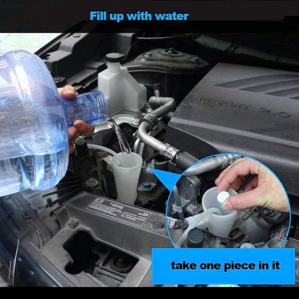 Upkit Car Accessories 50PCS/1Set Car Wiper Detergent Effervescent Tablets Washer Auto Windshield Cleaner Glass Wash Cleaning Compact Concentrated Tools (50)