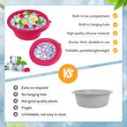 Collapsible Silicone Bowl with Built-in Ice Tray for Home Ice Water Facials