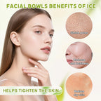 Collapsible Silicone Bowl with Built-in Ice Tray for Home Ice Water Facials
