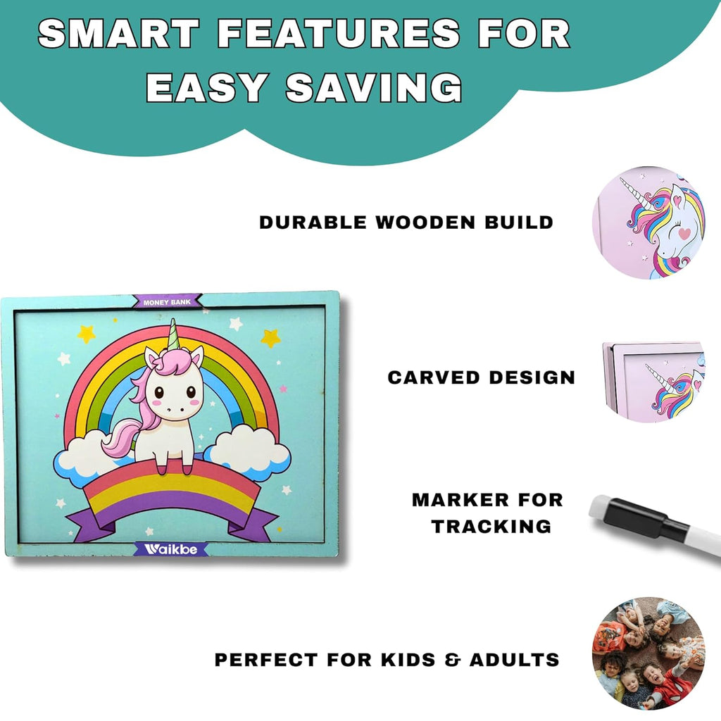 Blue Unicorn Money Saving Box for Adult 1L
