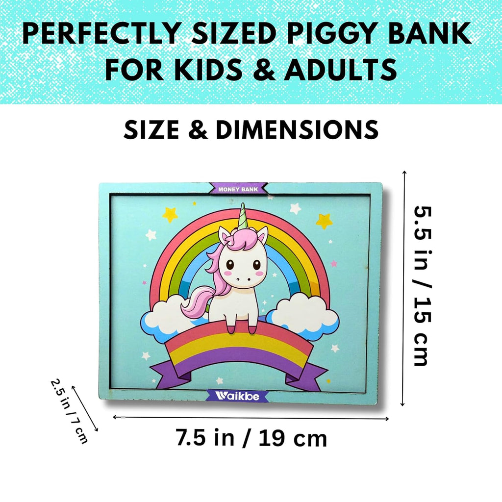 Blue Unicorn Money Saving Box for Adult 1L