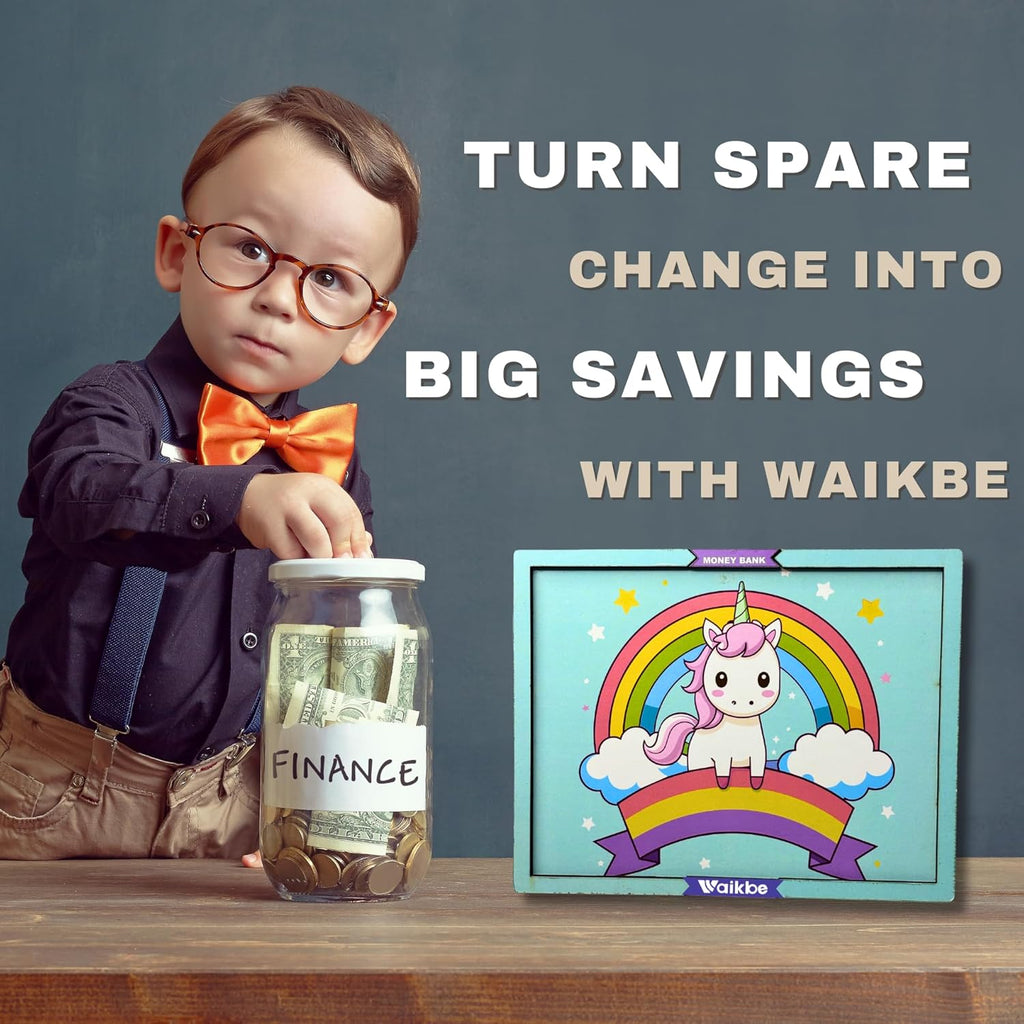 Blue Unicorn Money Saving Box for Adult 1L
