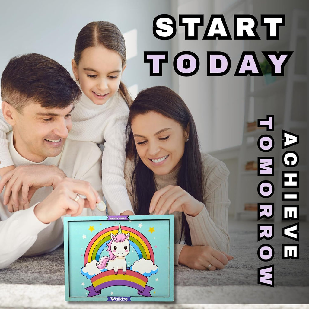 Blue Unicorn Money Saving Box for Adult 1L