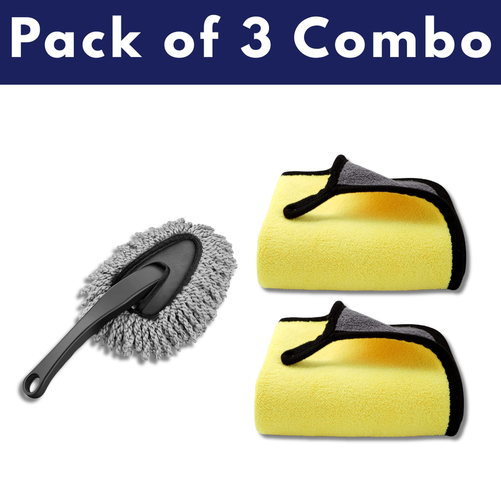 Pack of 3 - 2* Microfiber Cloth, 1 Microfiber Duster