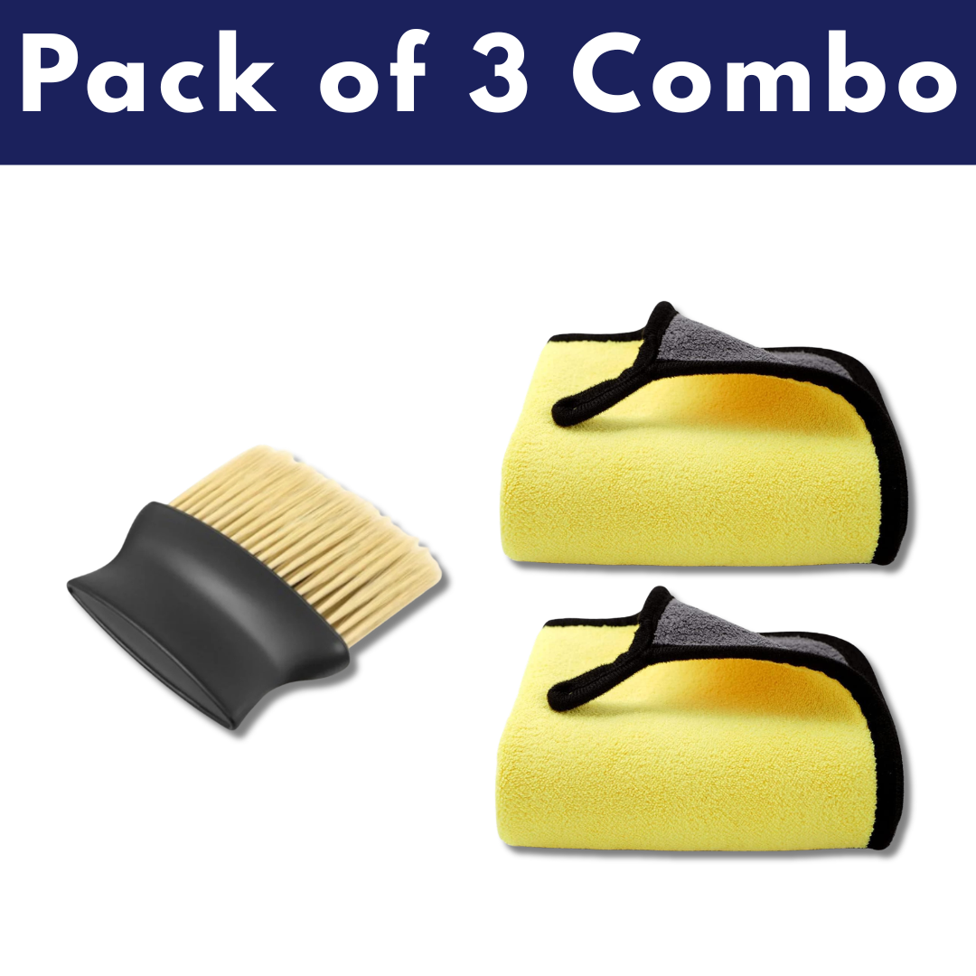 Pack of 3, Deep Cleaning Brush, 2 Microfiber Towel