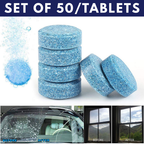 Upkit Car Accessories 50PCS/1Set Car Wiper Detergent Effervescent Tablets Washer Auto Windshield Cleaner Glass Wash Cleaning Compact Concentrated Tools (50)