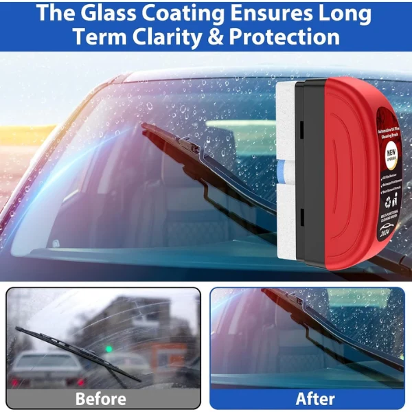 Car Glass Oil Film Remover - Anti-Fog &amp; Hydrophobic Windshield Protection