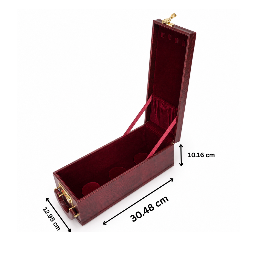 Luxury Leather Jewellery Box with Combination Lock, Removable Velvet Trays & Multi-Compartment Organizer for Rings, Earrings, Necklaces, Bangles, Watches & Accessories (30.48 × 12.95 × 10.16 cm)